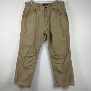 Ridgecut Toughwear Pants Mens 38x30 Tan Brown Double Knee Ripstop Cargo Workwear